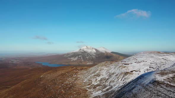 Flying From Mount Errigal To Aghla More in Donegal - Ireland