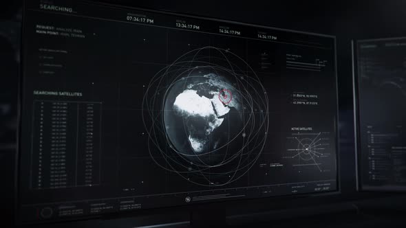 Three active satellites were found in Teheran. The live footage is shown. UI