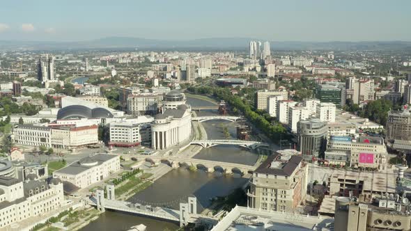 Aerial View of Skopje Macedonia