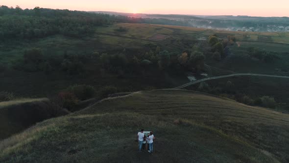 Family Paints a Picture in the Countryside