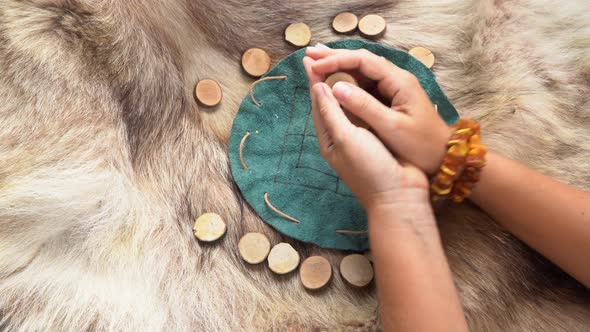 throwing handmade runes for fortunetelling