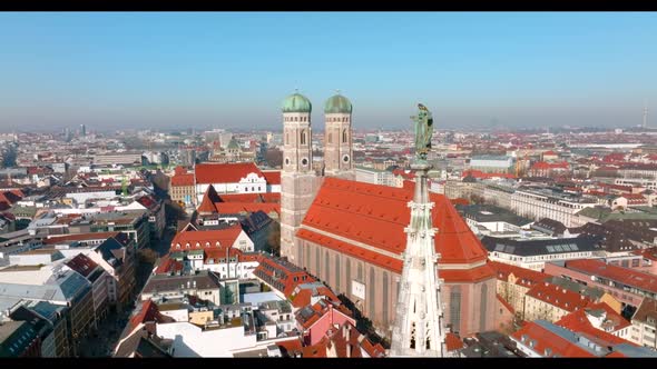 Beautiful Munich Panoramic Architecture in Bavaria Germany