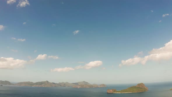 Seascape with Tropical Islands El Nido Palawan Philippines