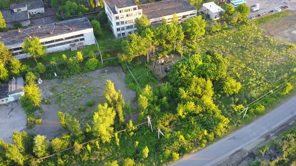 Old White Factory Buildings