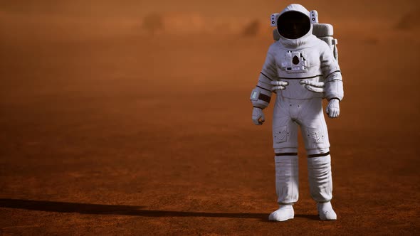 Astronaut on Mars Surface