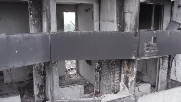 War in Ukraine  Destroyed Building in Borodyanka Bucha District