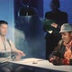 Medium Shot of Interrogation Room in Smoke: Detective Showing Evidence of Drug Trafficking To - VideoHive Item for Sale