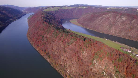 The Danube Loop in the Fall A Meandering Bend in the River