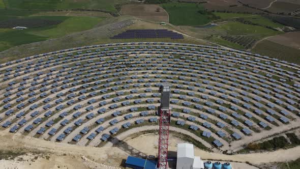 Aerial View of Solar Panel Facility