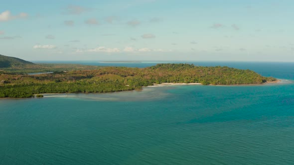 Coastline on the Tropical Island