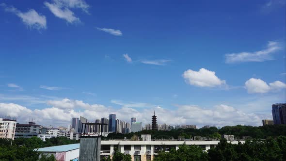 The blue sky and white clouds 01