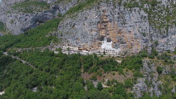 Aerial View on Ostrog Monastery Church