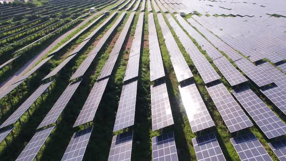 Solar power station in montain