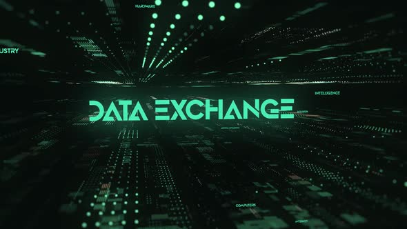 Sci Fi Digital Data Word Data Exchange