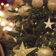 Christmas Tree with Golden Decorations on Street - VideoHive Item for Sale