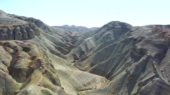 Colored Mountains of Aktau in the Steppe