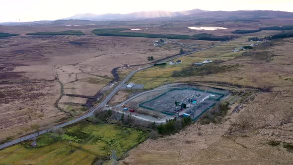 Aerial Image of Electricity Transmission Sub-station in County Donegal - Ireland