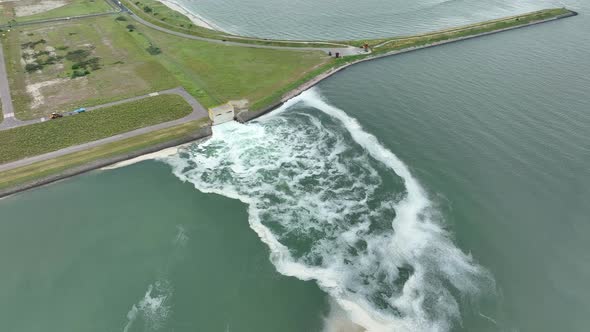 Water Discharging into the Ocean Causing Pollution