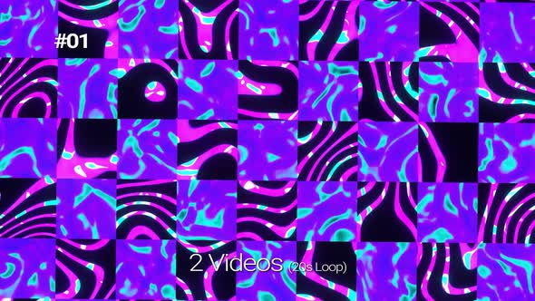 Psychedelic Checker Pattern VJ Loops Pack
