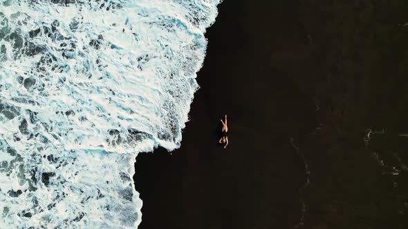 Aerial View of a Young Woman