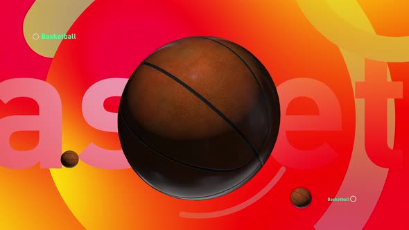 Typography Basketball Sports Background Red