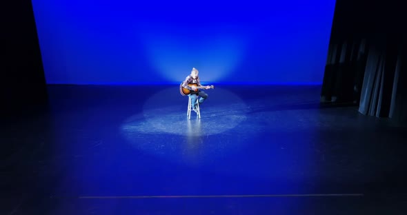 Guitarist performing on the stage 