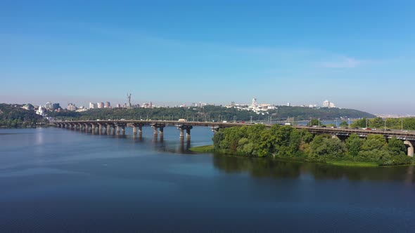 Heavy City Traffic on the Bridge