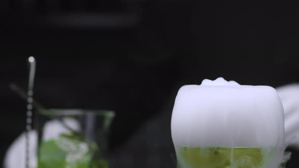 Making Grape Martini Cocktail