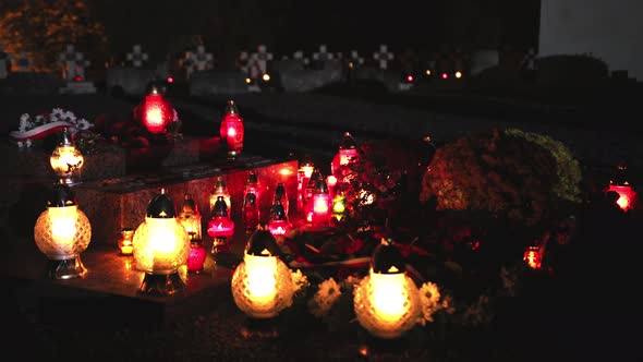 Ritual Lamp in Cemetery