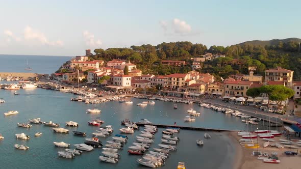 Coastline of Marina Di Campo Elba Island