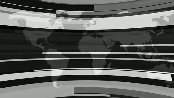 Black White Color Technology News Background Animation With Earth Map