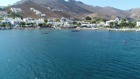 Serifos island in the Cyclades in Greece seen from the sky