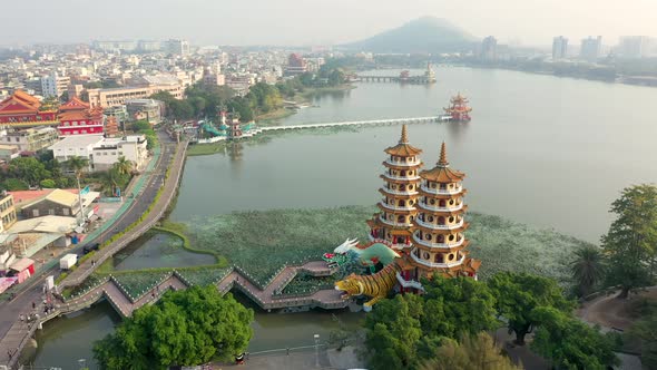 Dragon and Tiger Pagodas famous building