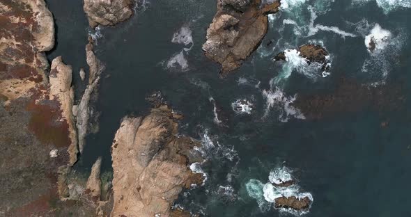 Aerial View of Big Sur Coast High Way 1 near Monterrey California