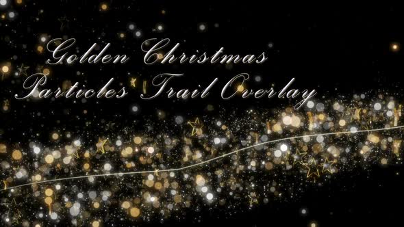 Golden Christmas Trail Particles Overlay