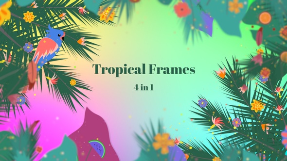 Tropical Frames - 4 In 1