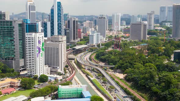 Skyline  Day Traffic of Kuala Lumpur