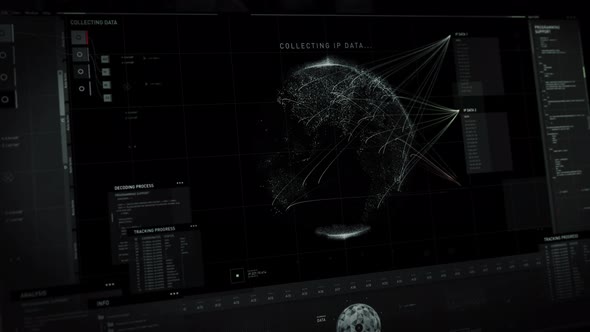 Spy Network Scans Decoded Target Positions Data Via High Tech Control Interface alt