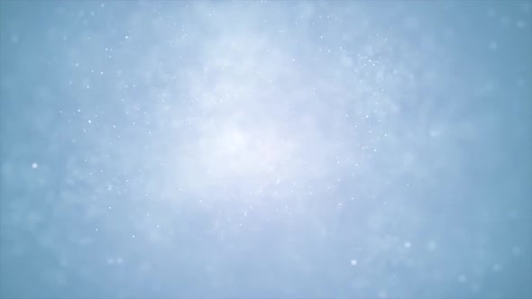 White Particles In Sky Blue Environment