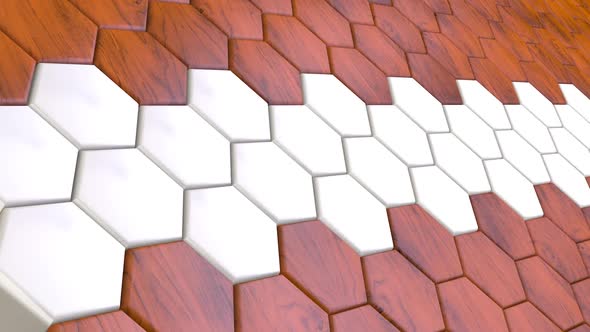 Wooden Hexagon Background