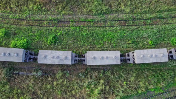 Flying Drone of Railroad Tracks