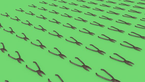 A Lot Of Wire Cutter In A Row 4k