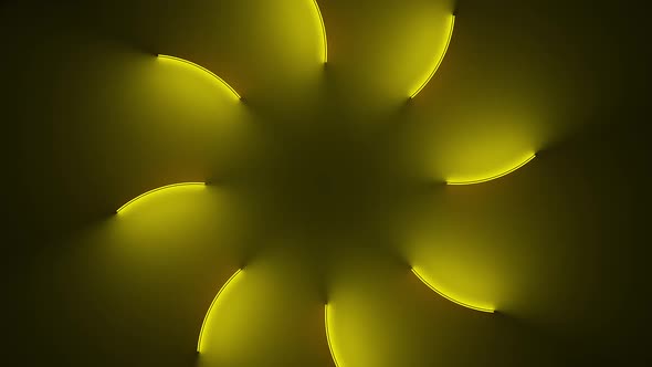 Circle with Inner Yellow Light Split to Parts and Transfrom to Outer Glow
