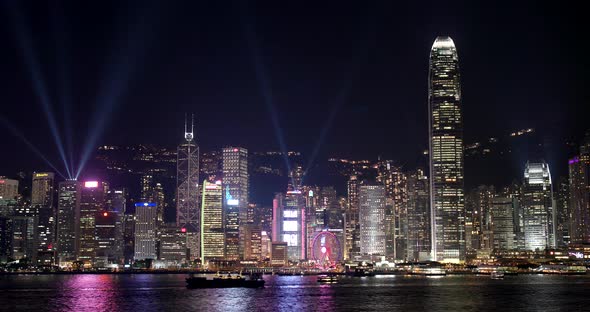 Hong Kong skyline at night