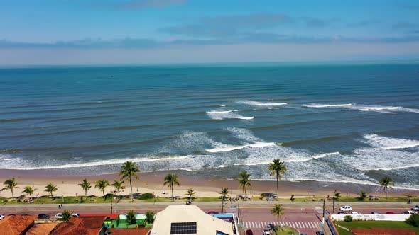 Coastal city of Itanhaem south beach of Sao Paulo state.