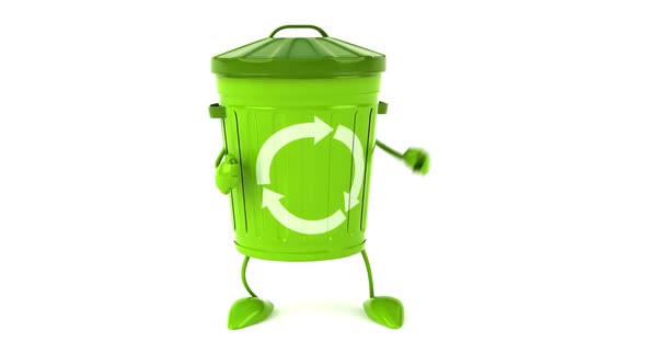 Fun green trash character