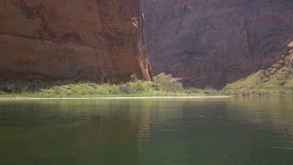 Still water and a canyon