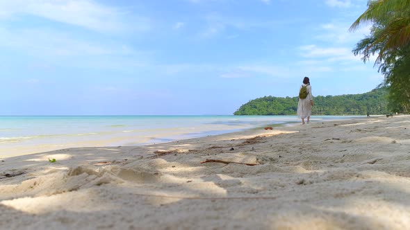 Walking on the  Beach