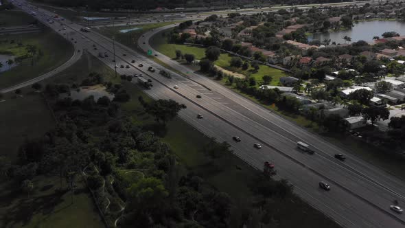 Aerial view of a south Florida highway