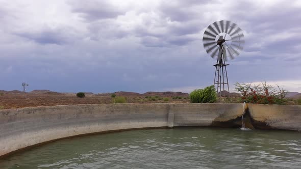 Windmills use in farming in dry regions